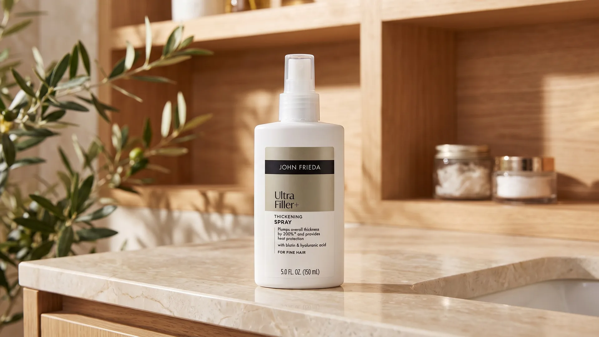 John Frieda ULTRAfiller+ Thickening Spray؛ اسپری حجم‌دهنده برای موهای نازک و کم‌حجم